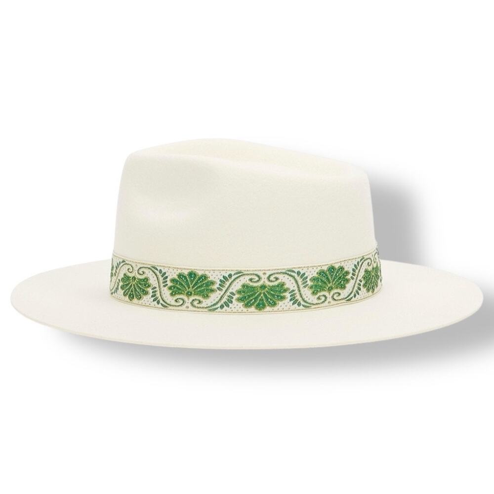 Lack of Color Beverly Ivory 100% Wool Wide Brimmed Fedora Hat Size Medium NWT